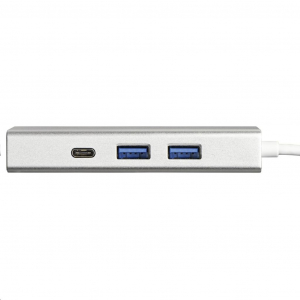 Hama USB 3.1 TYPE-C HUB 3 portos + audio ezüst (135758)